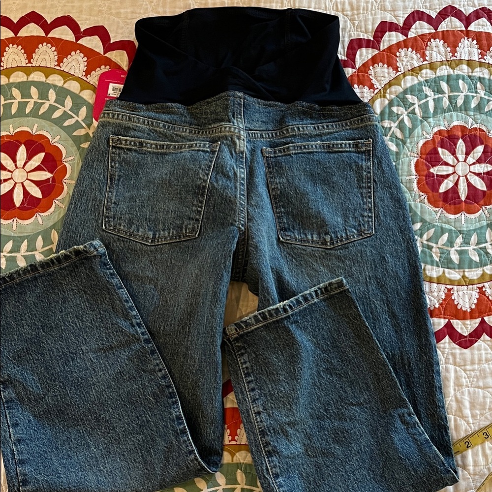 Isabel Maternity by Ingrid & Isabel Flare Jeans in Lt. Blue Denim Size 2 - Picture 10 of 13